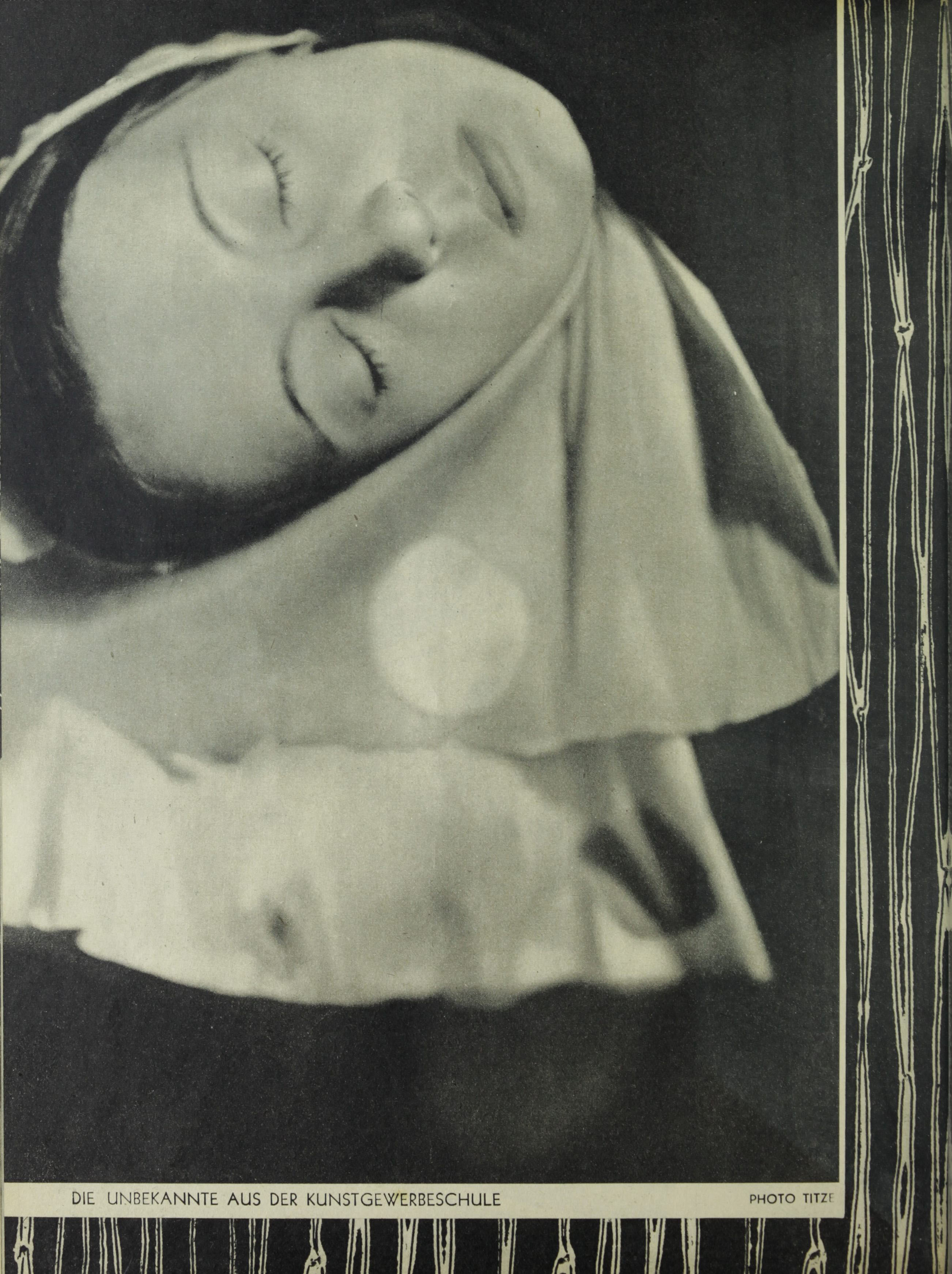Die unbekannte aus der Kunstgewerbeschule - Photo Titzer. Die Bühne Heft 413, 1935 