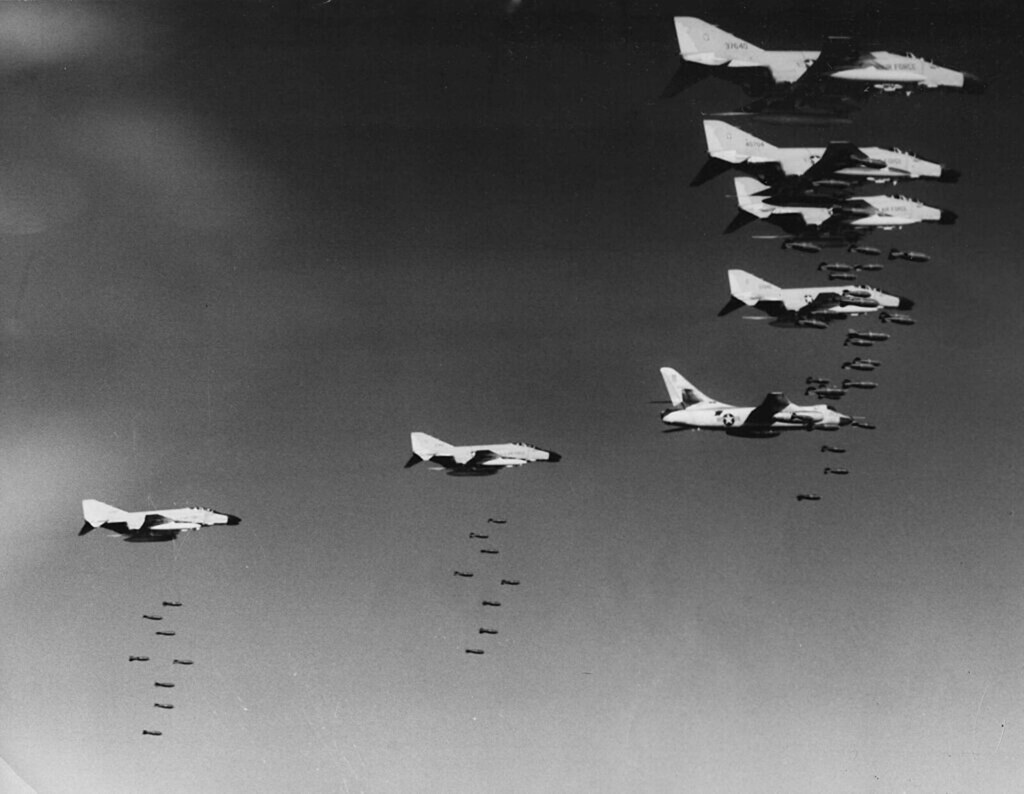 Vietnam War 1966 - U.S. Planes Bombs