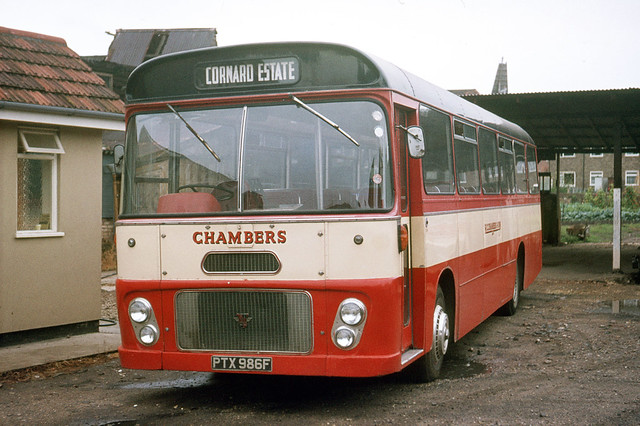 H C Chambers & Sons . Bures , Suffolk . PTX986F . Bures , garage , Suffolk . Saturday morning 06th-August-1977.
