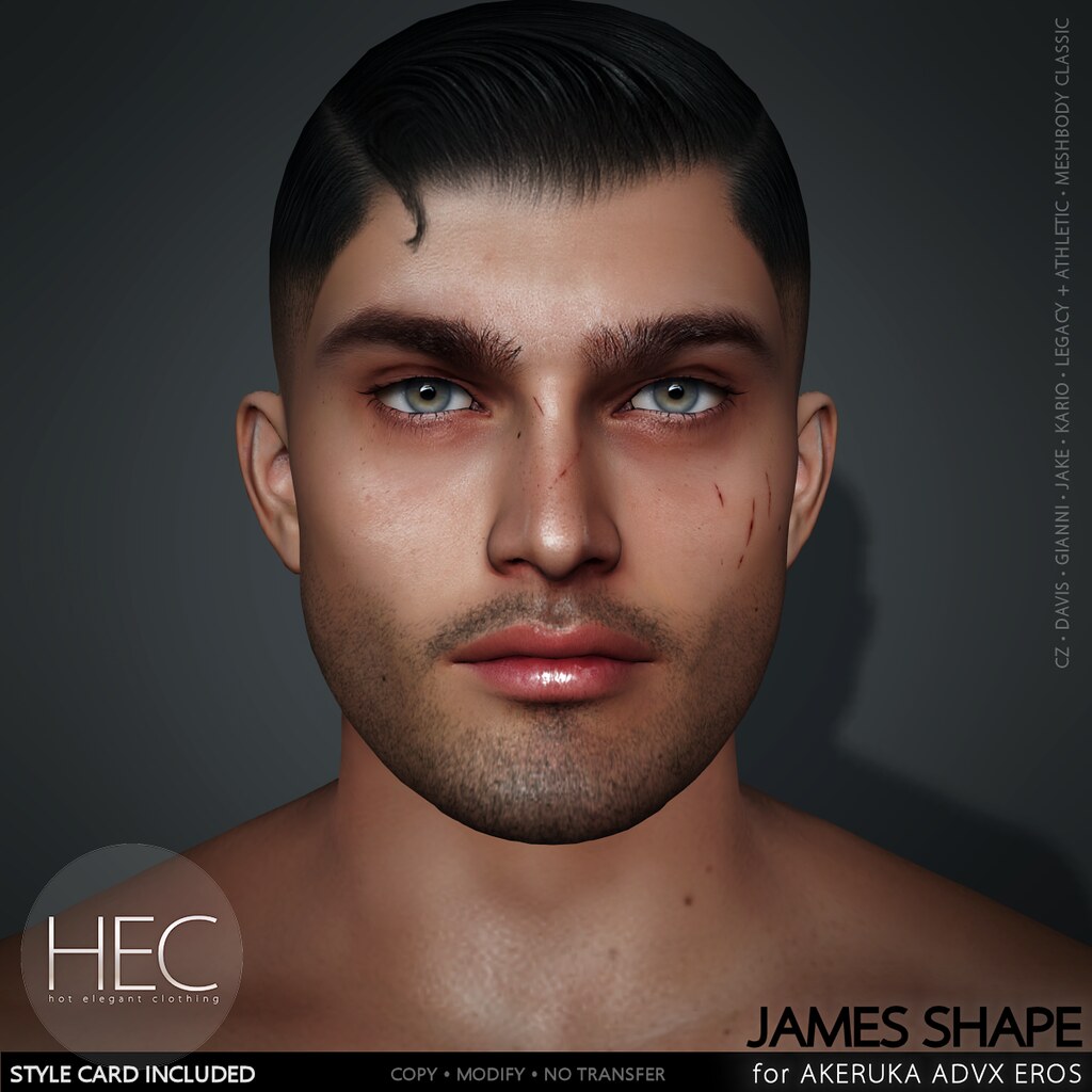 HEC • JAMES Shape for AKERUKA ADVX EROS male head