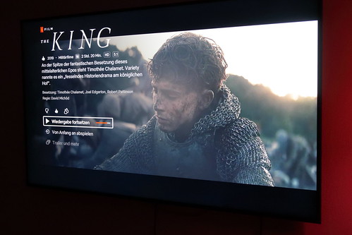 Aufnahme vom Bildschirm vor Start von "The King" bei Netflix