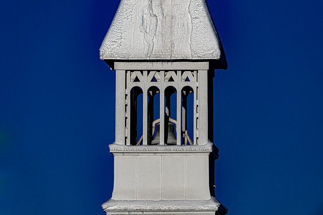 Top of the snowy Steeple