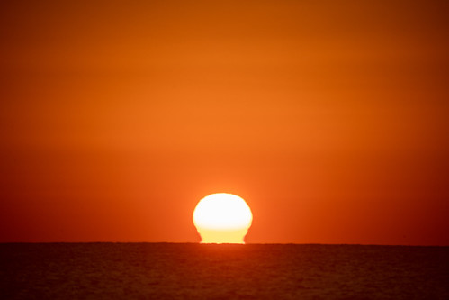 Myrtle Beach Travel Park Moon setting Sunrise Foggy Lens 20230206_0312