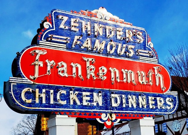 MI, Frankenmuth-M 83 Zehnder's Chicken Dinners Neon Sign