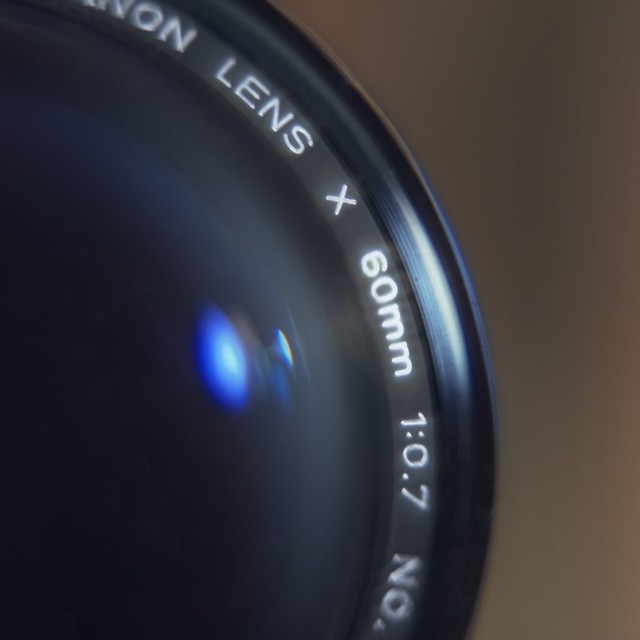 Vintage X-ray lens: Canon Lens X 60mm f/0.7
