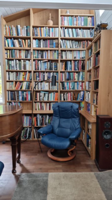 Custom Made Oak Library Book Cabinet