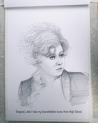 Graphite pencil only portrait drawing by jmsw on thick card.
