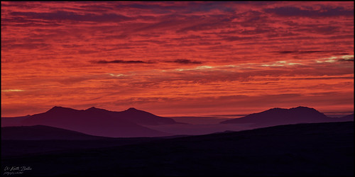 Sky on Fire by keithbellis, Spectacular Sunset over Eryri viewed from Mynydd Hiraethog