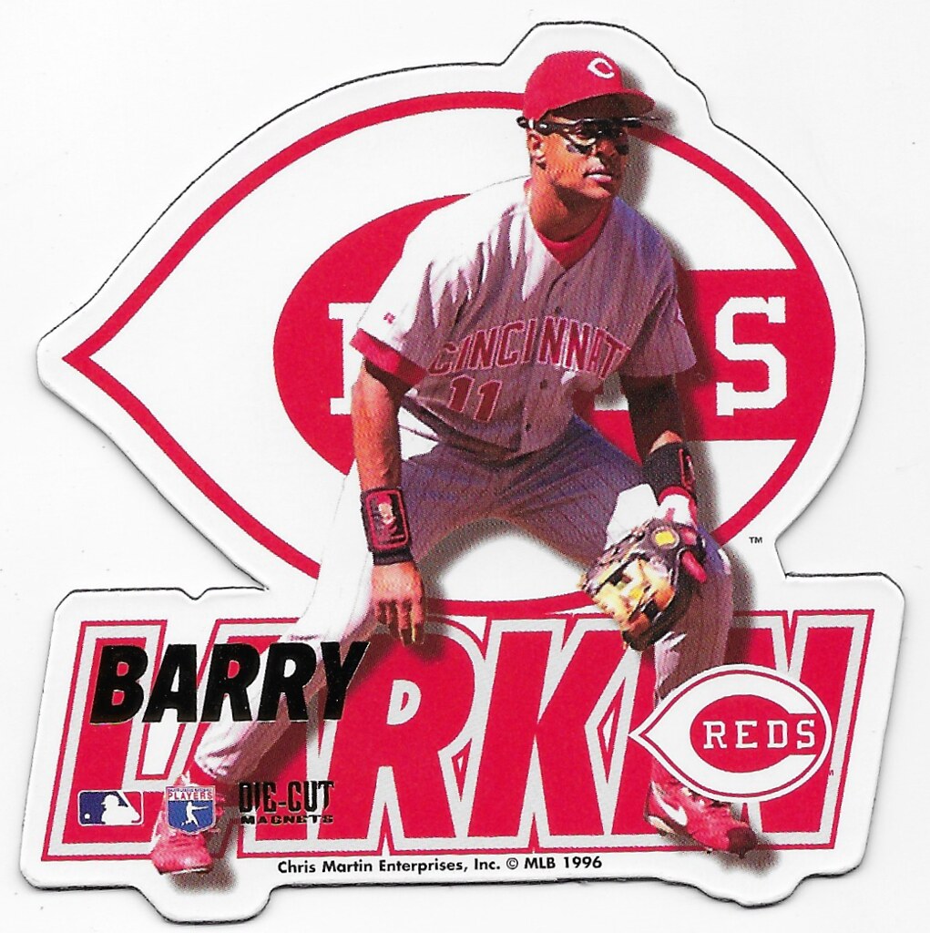 1996 Chris Martin MLB Die Cut Magnet - Larkin, Barry