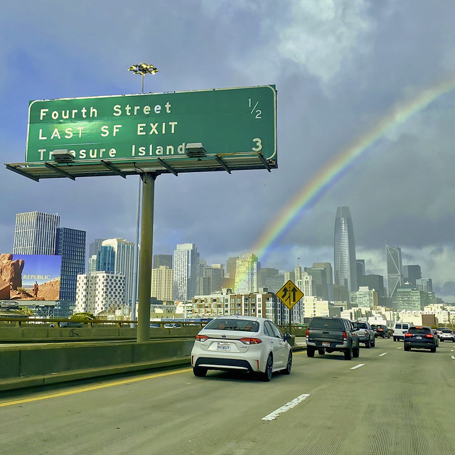 Last Exit: Rainbow Over San Francisco Skyline 020523
