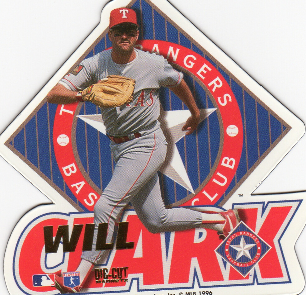 1996 Chris Martin MLB Die Cut Magnet - Clark, Will