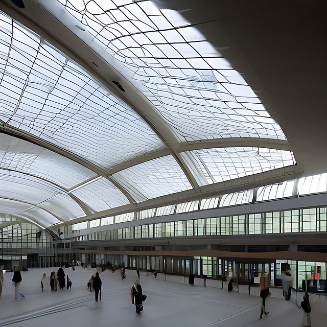 an efficient train station modernist style design ...