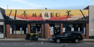 At Mambo, a Caribbean restaurant in New London, Connecticut, I park my 2004 Jeep Grand Cherokee.