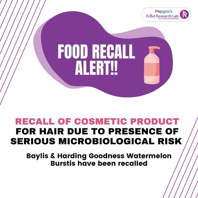 Recall of cosmetic product for hair due to the presence of serious microbiological risk