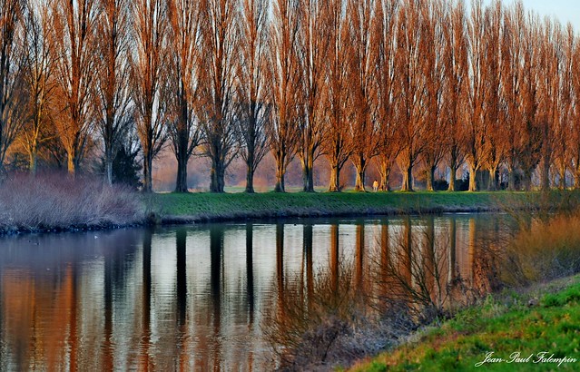 Winter, soleil couchant