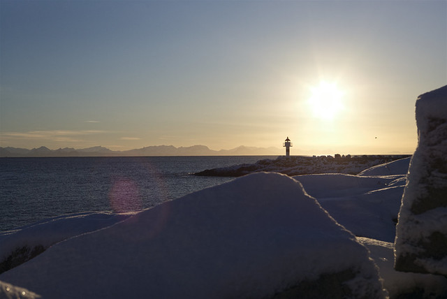Arctic winter sunset