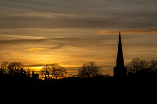 Sunset over All Saints spire