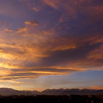 3. Veebruar 2023 - 17:59 - Tramonto verso il Rocciamelone, dalla mia finestra. Torino, italia