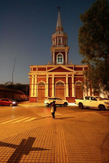 Church, Vicuña at night
