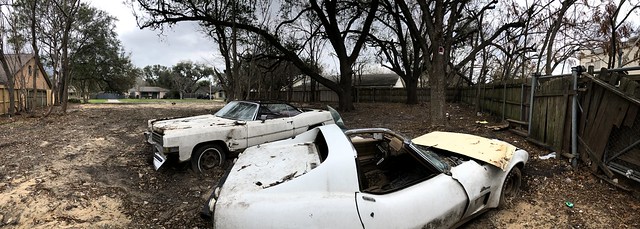 Junked Cars on a Sharpstown Lot