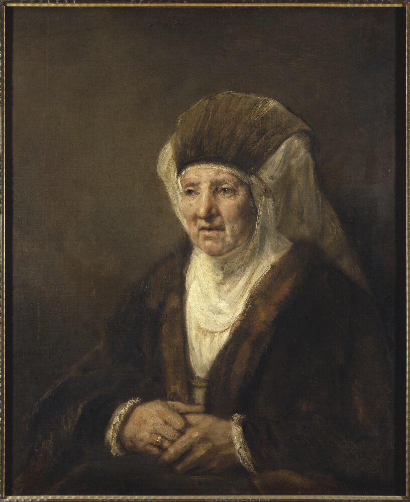 Portret van een oude vrouw, Rembrandt van Rijn, 1655 | Flickr
