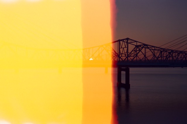 A first of the roll Ohio River sunset.