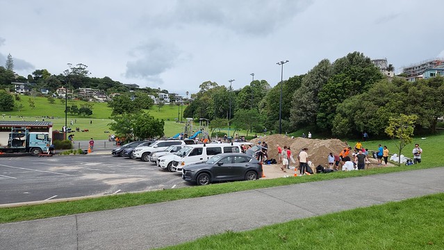 St Heliers Cricket and Sandbag filling