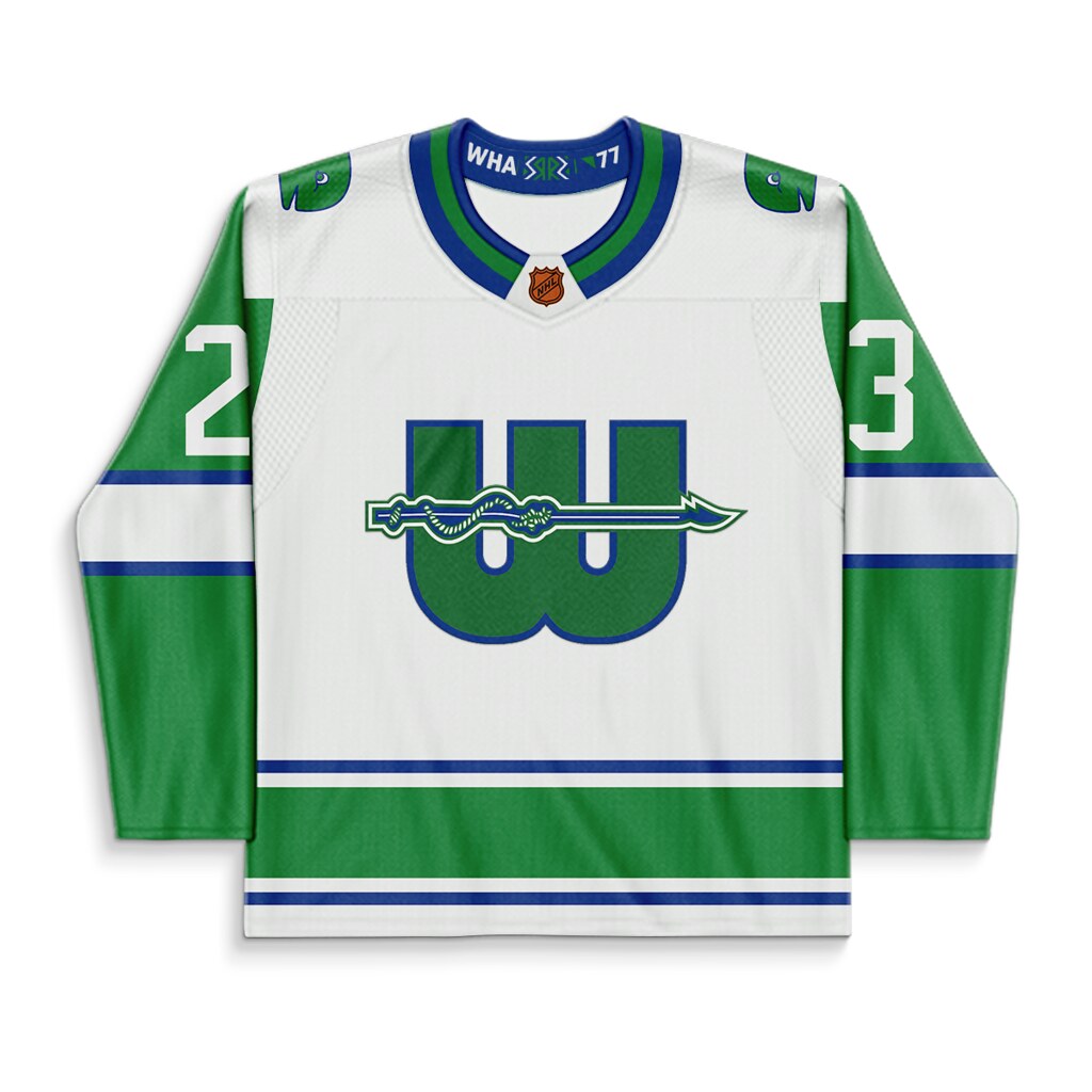 Vintage Wha New England Whalers Home White Jersey
