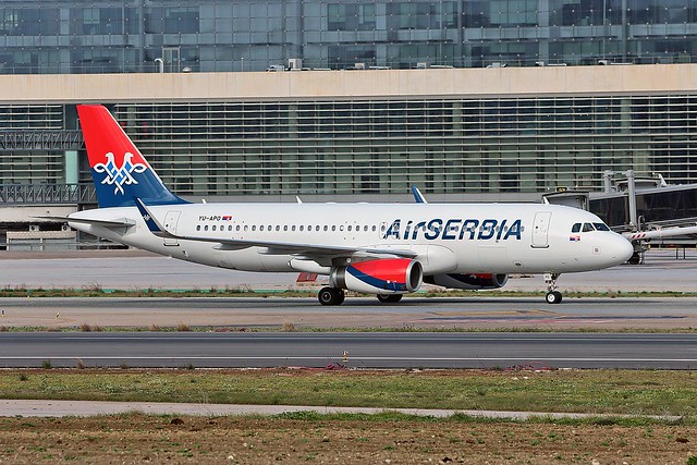 YU-APO Airbus A.320-232SL Air Serbia AGP 09-02-23