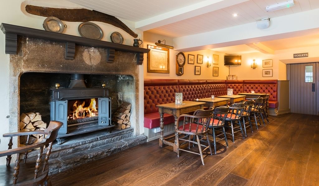 The 'mucky boots and mutts' bar, The Fleece, Addingham near Ilkley