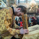 12 февраля 2023, Освящение северного придела в честь свтт. Василия Великого, Григория Богослова и Иоанна Златоуста, Литургия. Преображенский собор (Кимры)