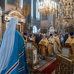 12 февраля 2023, Освящение северного придела в честь свтт. Василия Великого, Григория Богослова и Иоанна Златоуста, Литургия. Преображенский собор (Кимры)