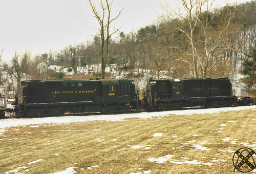 199602wwvagore4 ww winchester western va gore rs11 351 605 train railroad railfan railway scanned photograph