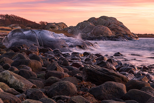 Lumpy Beach by langdon10, tjøme vestfold norway shoreline coast sunset longexposure