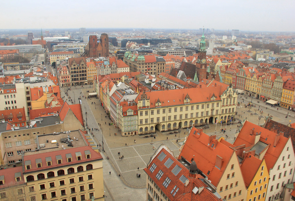 View from St. Elizabeth's Church tower, Wroclaw