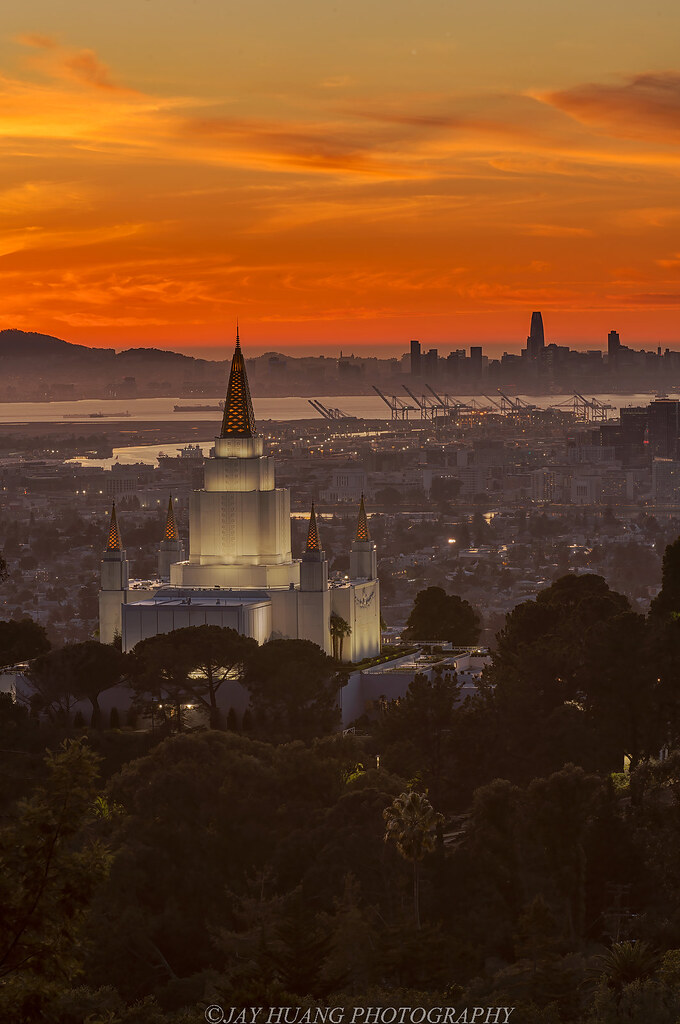 The Temple and Oakland at Sunset