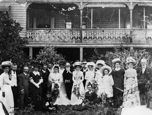 Rockhampton wedding party and group photo ca 1906