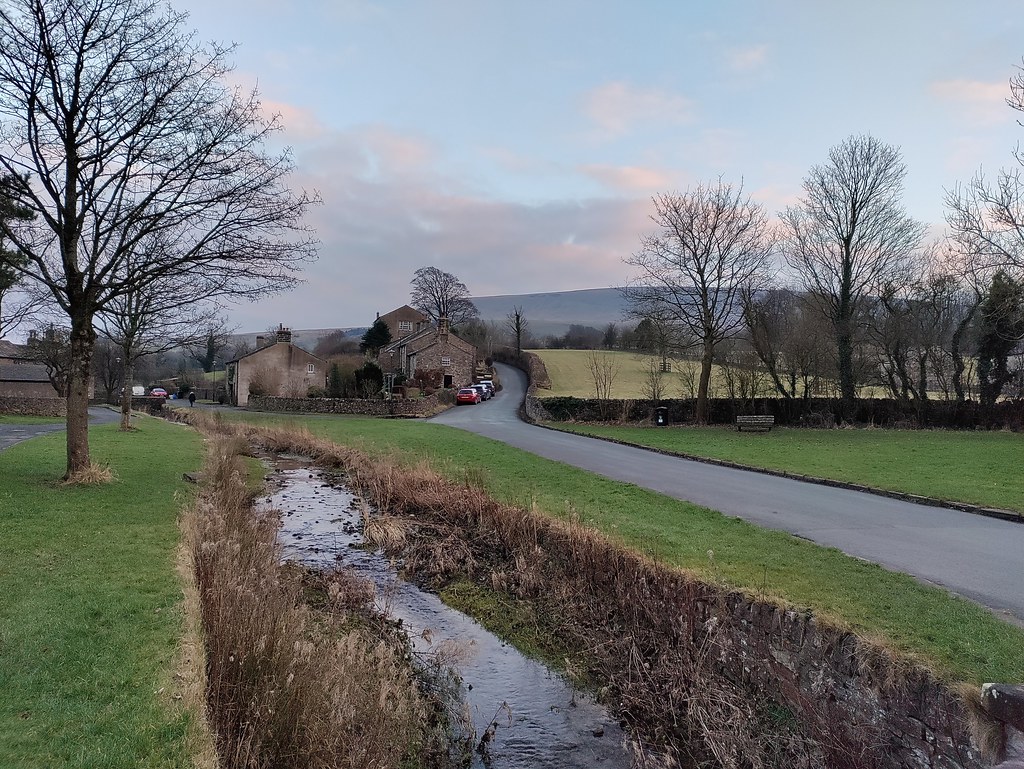 The village stream, Downham, near Clitheroe