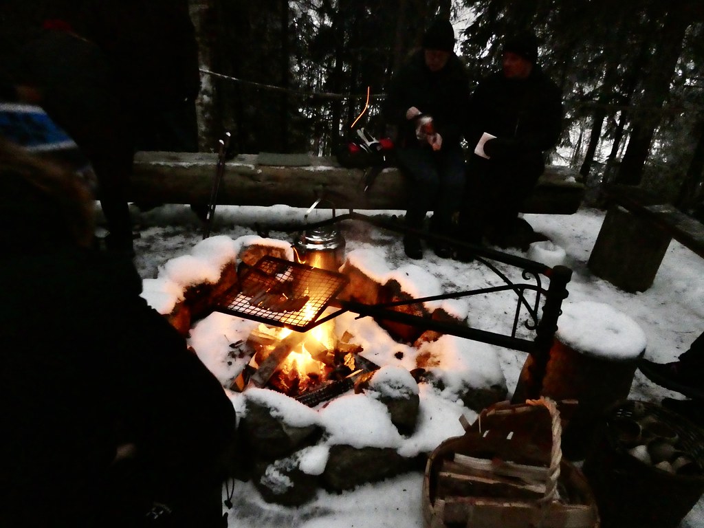 Winter barbecue, Nuuksio National Park, Espoo, Finland