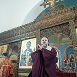 13 февраля 2023, Божественная литургия в храме в честь мученика Виктора в ИК-10 (п. Металлистов)