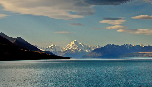 Mt Cook and Lake Pukaki. NZ