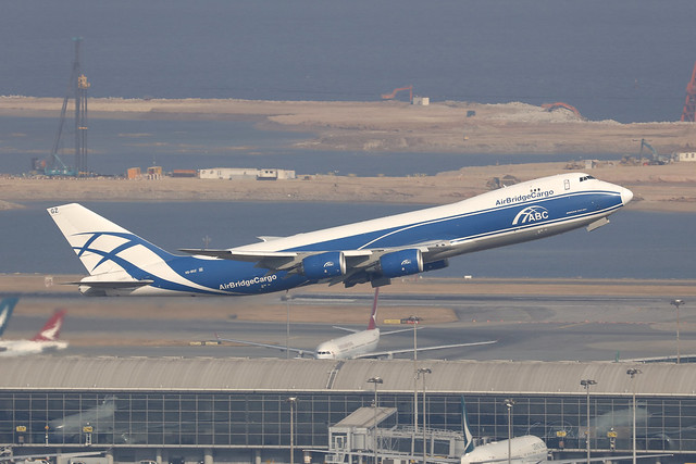 VQ-BGZ, Boeing 747-8F, AirBridge Cargo, Hong Kong