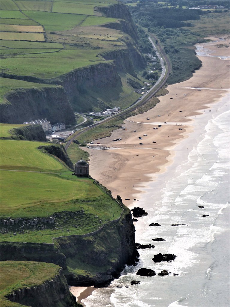 Co. Antrim coastline with Mussenden Temple and Downhill Strand