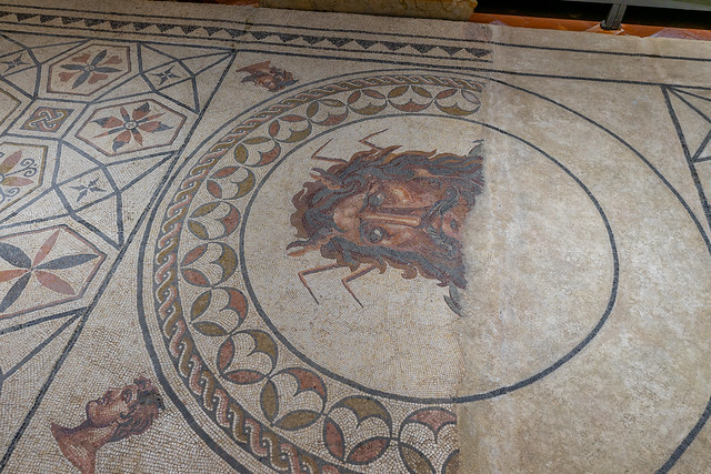 Mosaic of Oceanus, Museu Municipal de Faro, Faro, Algarve, Portugal