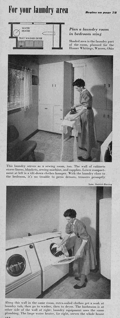 Better Homes and Gardens Laundry Plans 1953 B