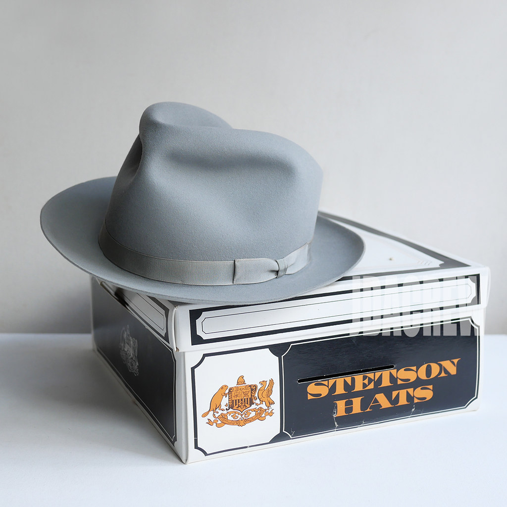 STETSON playboy grey fedora hat