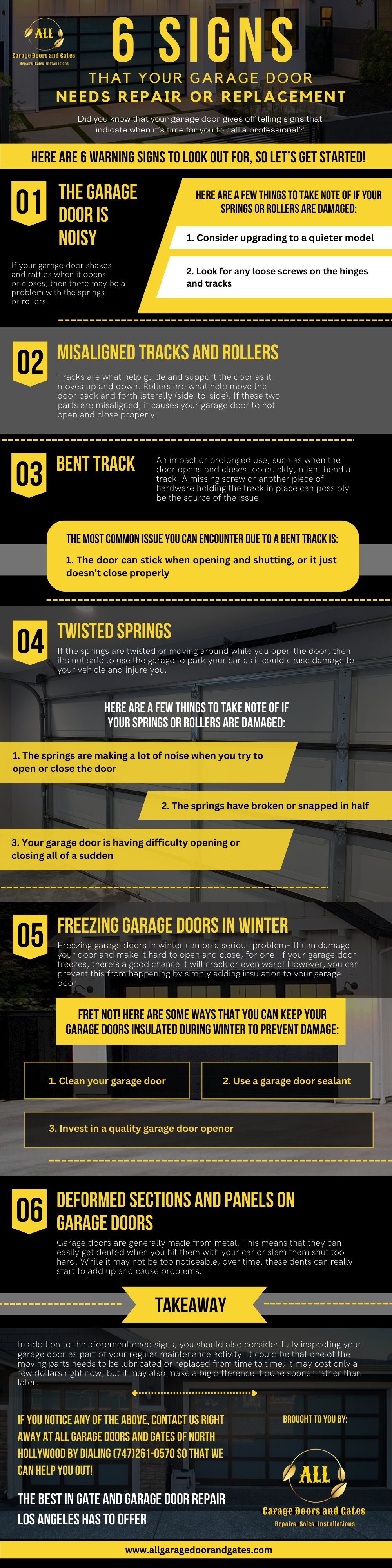 6 Signs That Your Garage Door Needs Repair Or Replacement