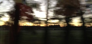 Sunrise sequence from a train window 14