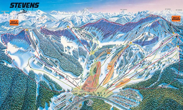 Stevens Pass Ski Piste Map 2020