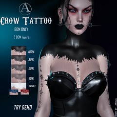 +ARANA+ Crow Tattoo Lelutka EvoX -BOM Unisex